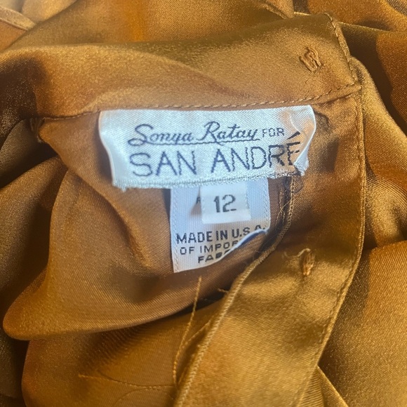 Sona RataL FoR SAN ANDRE bronze tunic top botton neck size 12 - Picture 2 of 5